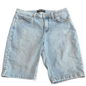 Riders by Lee, Mid Rise, Bermuda , Jean shorts , blue , size 6